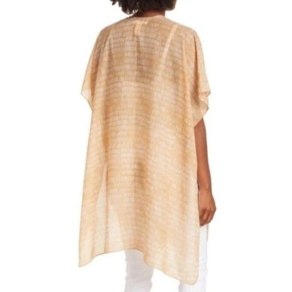Sole Society Printed Dusty Mustard Ruana One Size Cover Up NEW - Picture 8 of 8